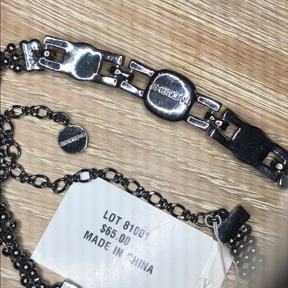 Givenchy Blue Crystal Pearl Gunmetal Choker - Picture 6 of 6